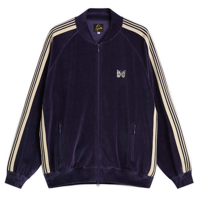 Bomber jakna Needles Needles Velour Rib Collar Track Jacket, Size Small Lila | RW323-A