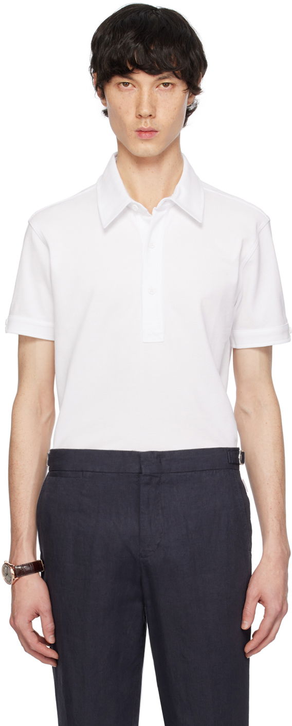 Polo majica Orlebar Brown Sebastian Polo Bela | 275831, 0