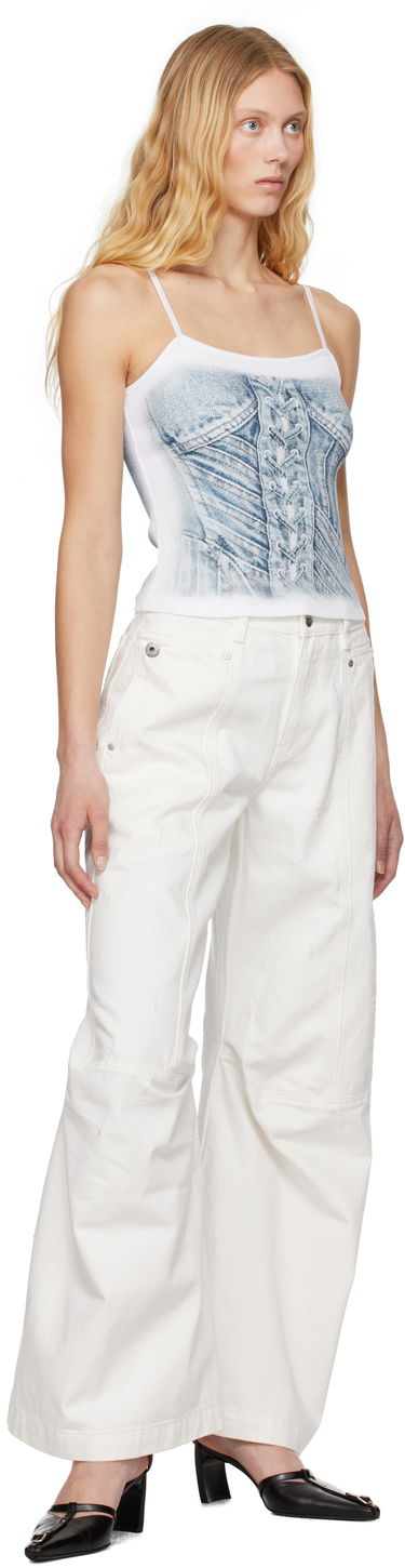 Cargo hlače Feng Chen Wang Feng Chen Wang Cargo Jeans Bela | FWS19TR03, 3
