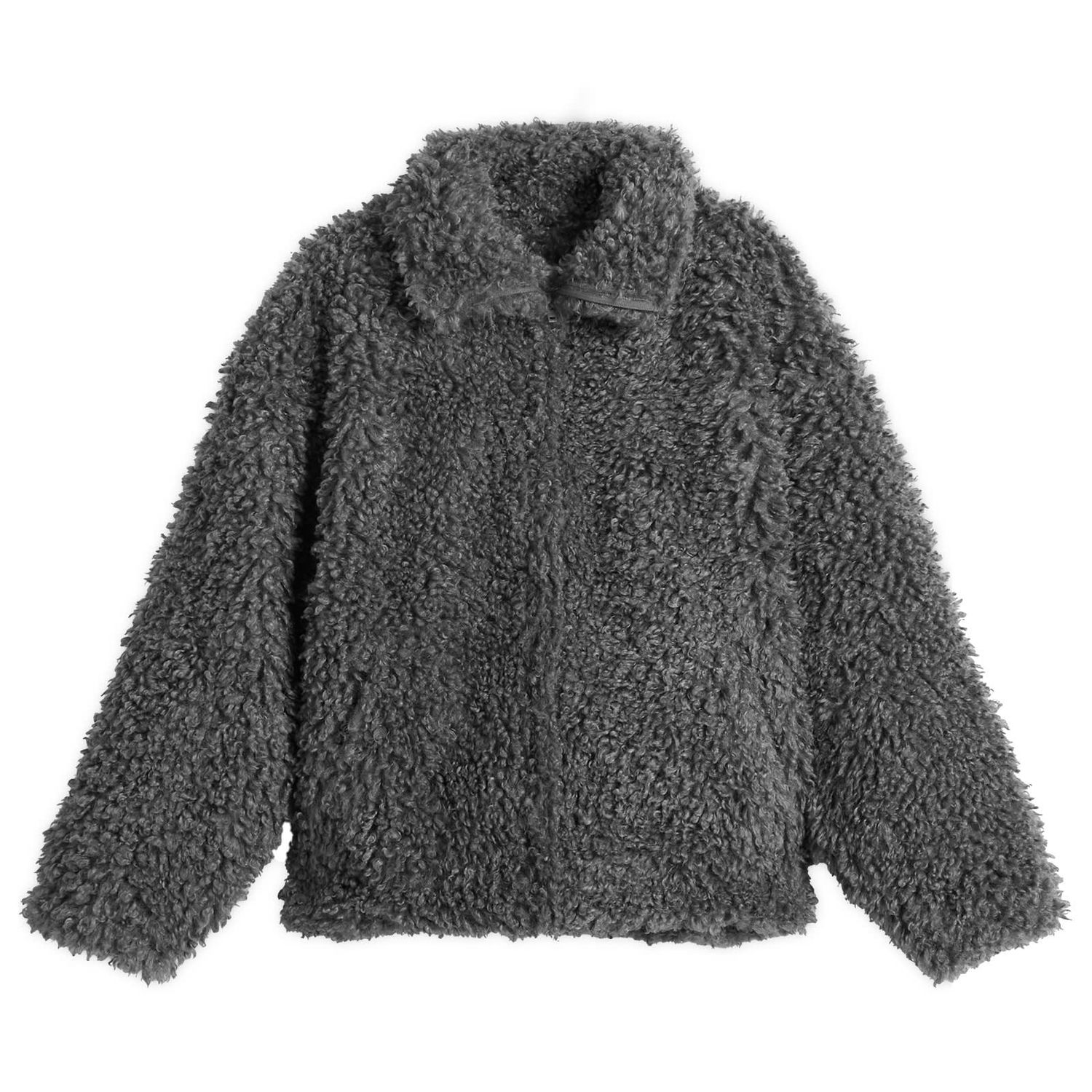 Jakna Acne Studios Felemmy Chunky Fleece Jacket, Size Large Siva | A90687-AFH, 0