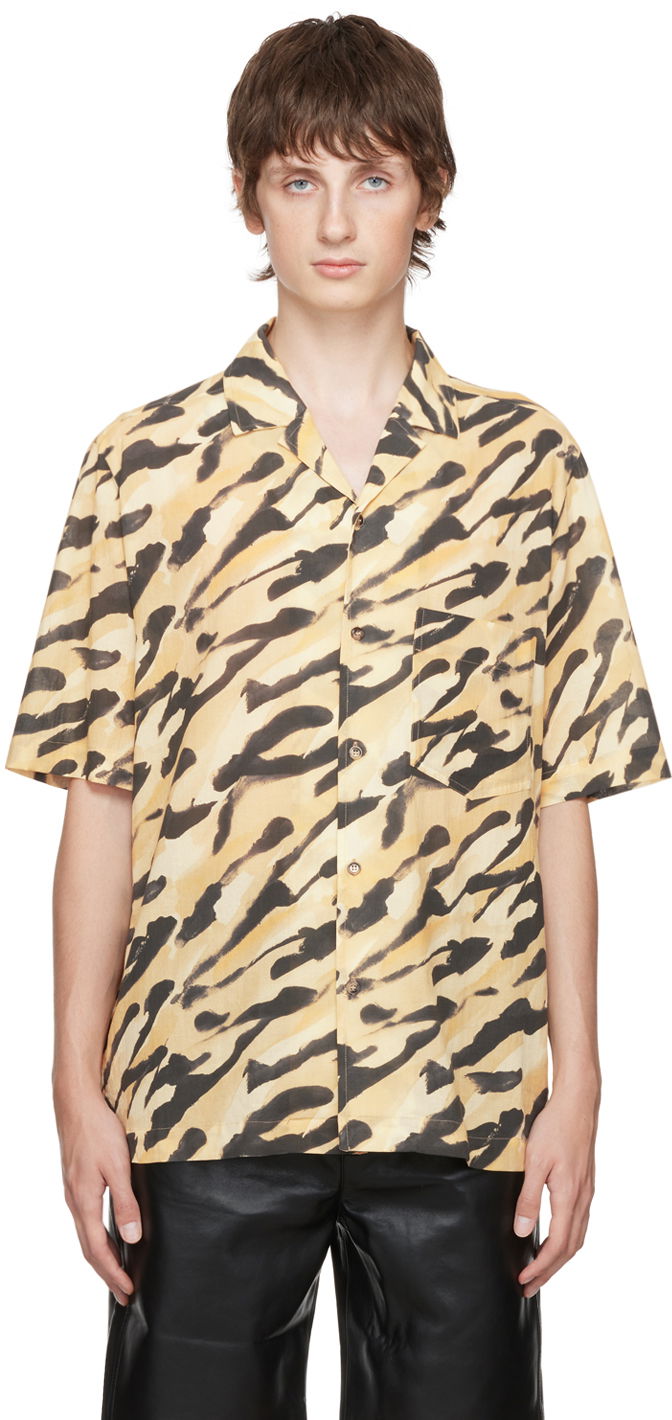 Srajce Nanushka Abstract Print Relaxed Shirt Bež | NM22PFSH00171, 0