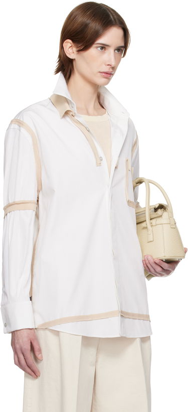 Srajce Maison Margiela Maison Margiela Contrast Trim Shirt Bela | S51DT0018 M35391, 1