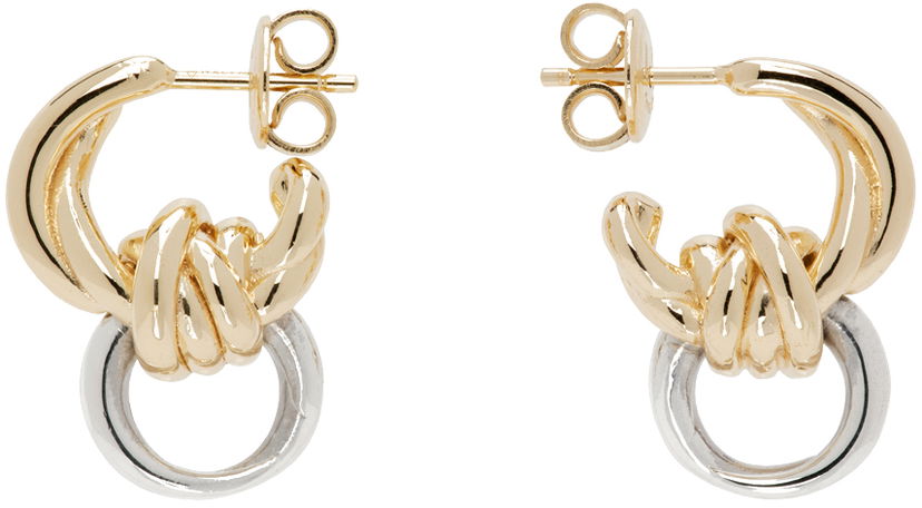 Uhani Bottega Veneta Knot Earrings Kovinski | 795805 V507D
