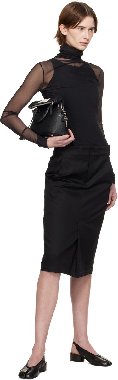 Pleteni pulover Maison Margiela Maison Margiela High-Neck Long Sleeve Bodysuit Črna | S51NA0105 M20088, 4
