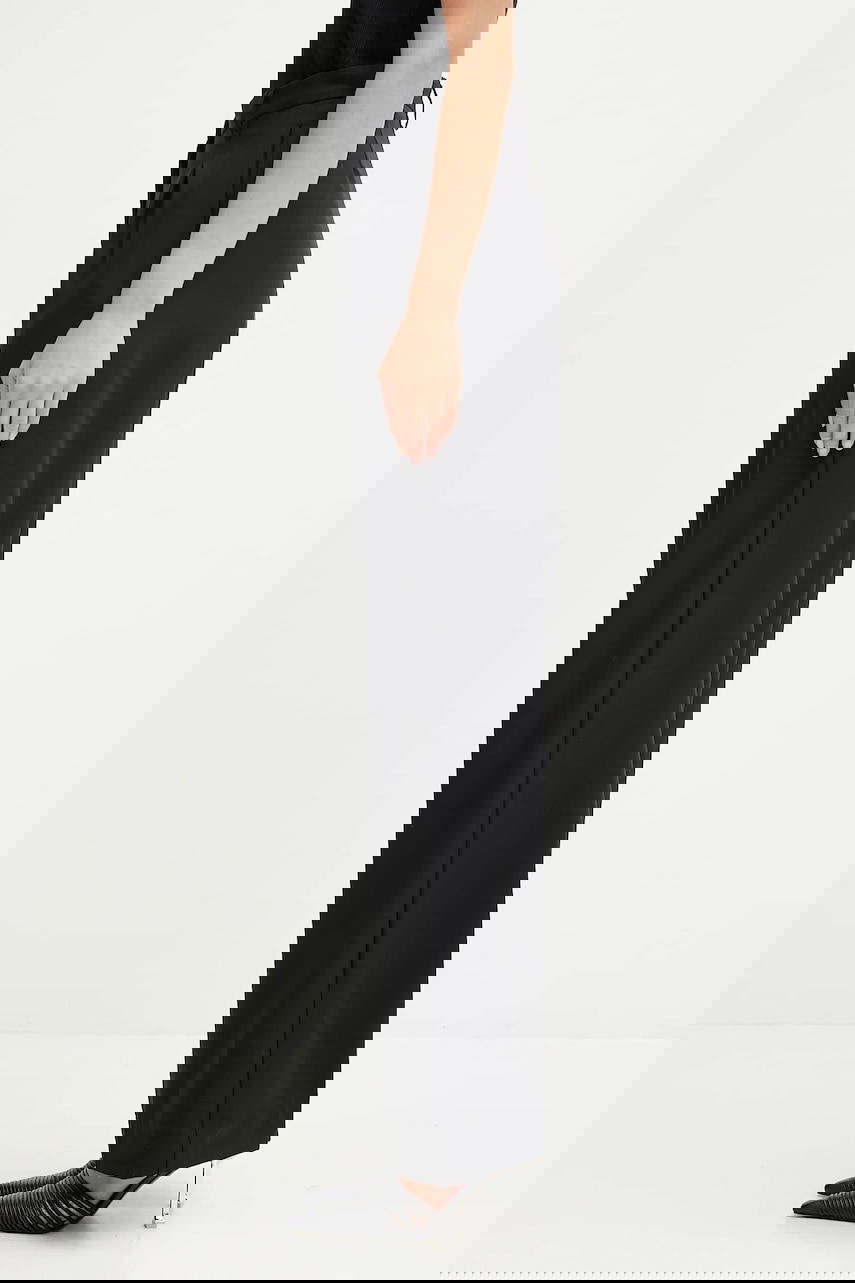 Hlače Fiorucci Fiorucci Wide Leg Tailored Wool High Waist Pants Črna | W02FPBPA464WO01BK01, 1