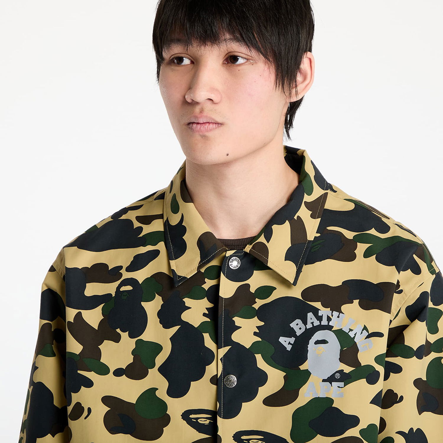 Vetrovka BAPE A BATHING APE Gore-Tex Wind Stopper 1St Camo Relaxed Coach Jacket Rumena | 001LJK701005M YEL, 1