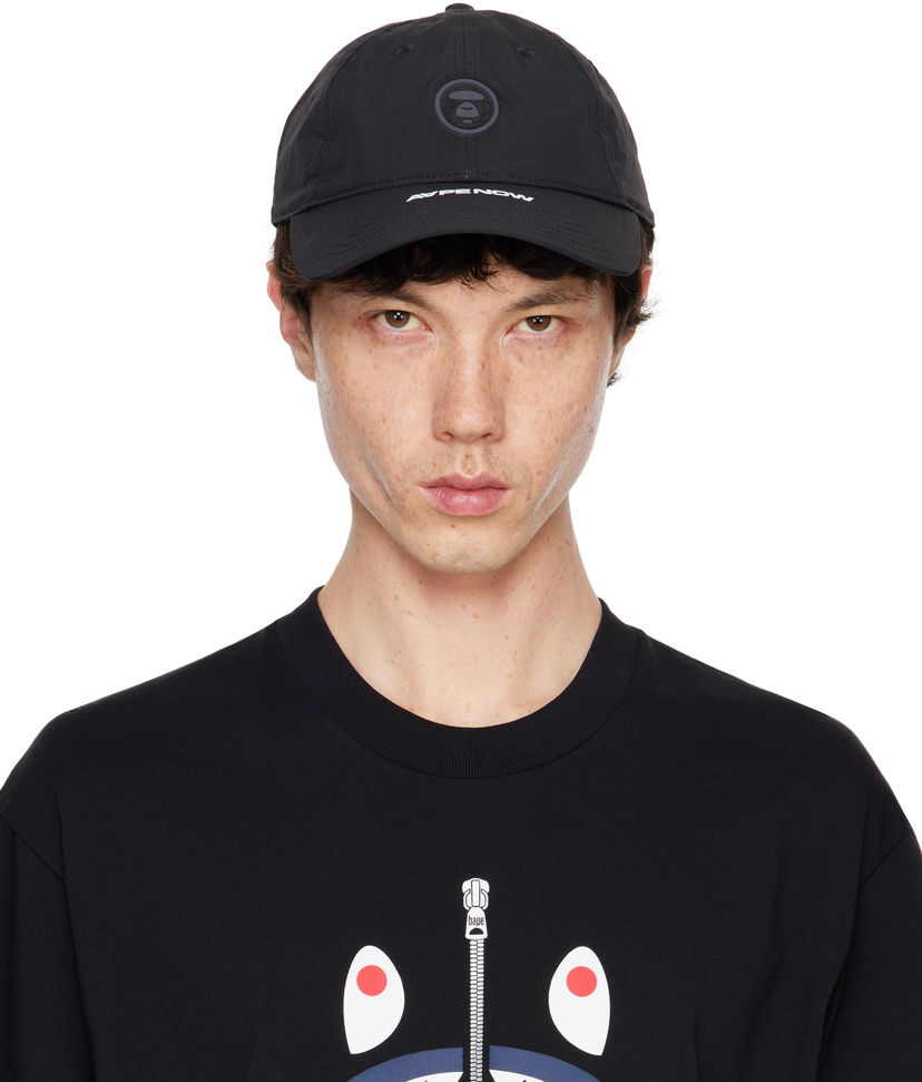 Kapa AAPE by A Bathing Ape AAPE by A Bathing Ape Moonface Patch Baseball Cap Črna | AAPCPM5176XXNBKX