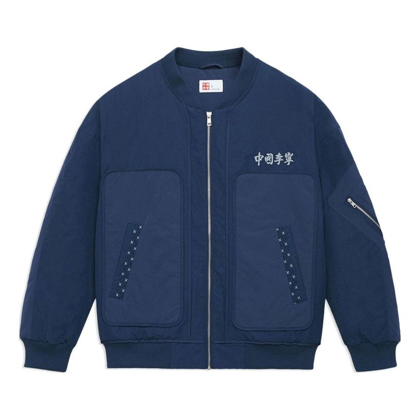 Bomber jakna Li-Ning Logo Graphic Bomber Jacket Modra | AJMS079-2