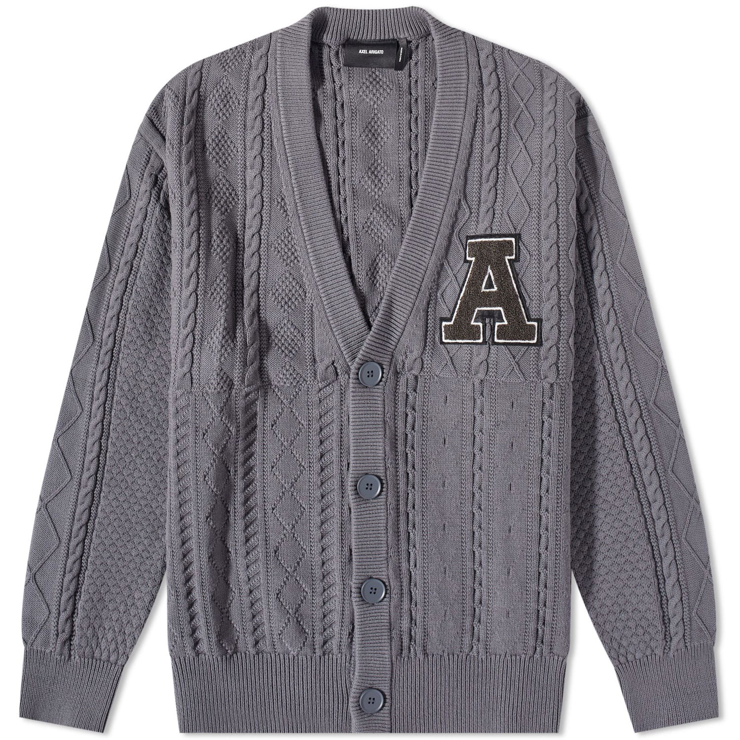 Pleteni pulover AXEL ARIGATO Alpha Cardigan Siva | A0961002, 0