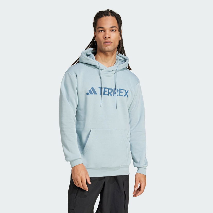 Pulover adidas Performance Multi Logo Hoodie Modra | JH3277