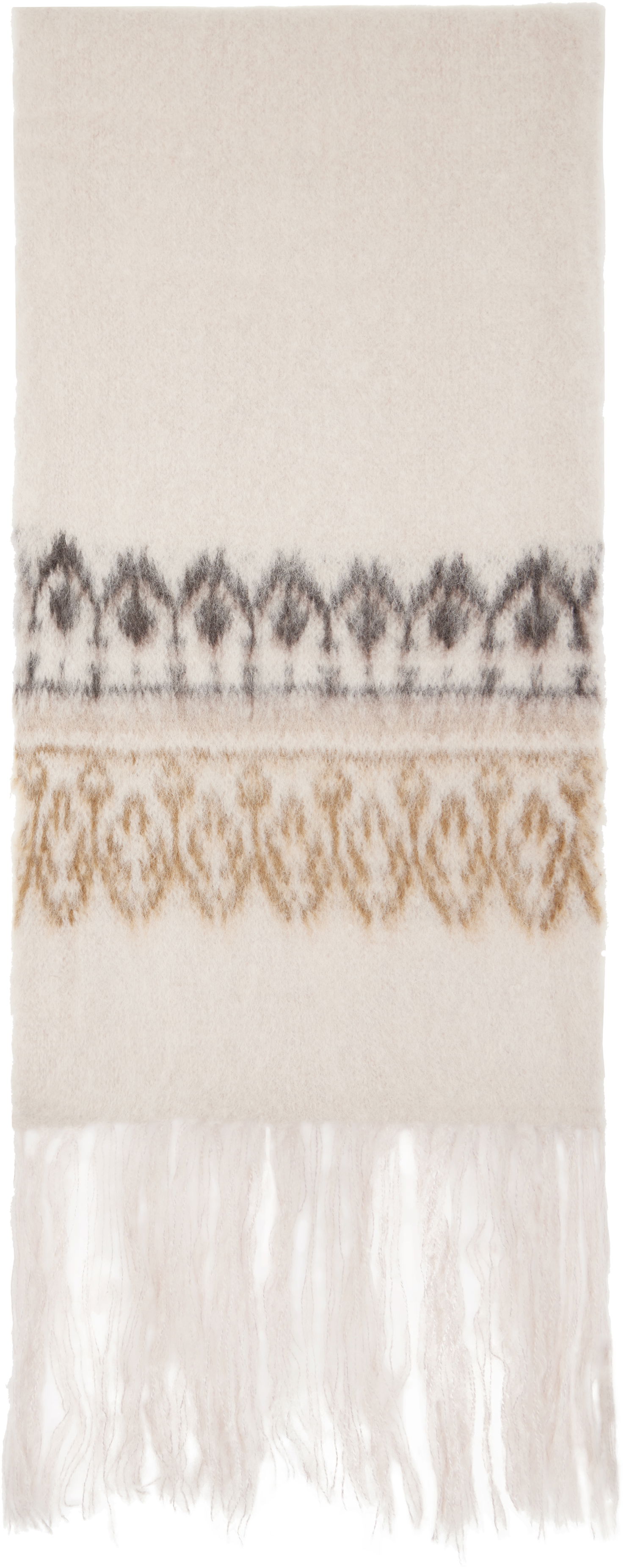Šala ISABEL MARANT Fringed Wool Scarf Bež | EC072MFA-B3L02A, 1