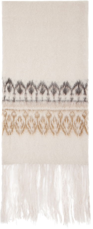 Šala ISABEL MARANT Fringed Wool Scarf Bež | EC072MFA-B3L02A, 1