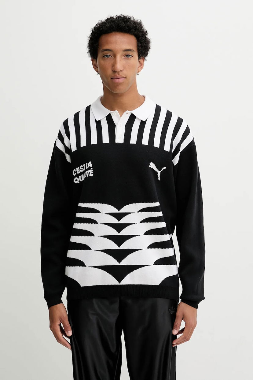 Pleteni pulover Puma Puma C'est la Quinte Knit Sweater Črna | 632512