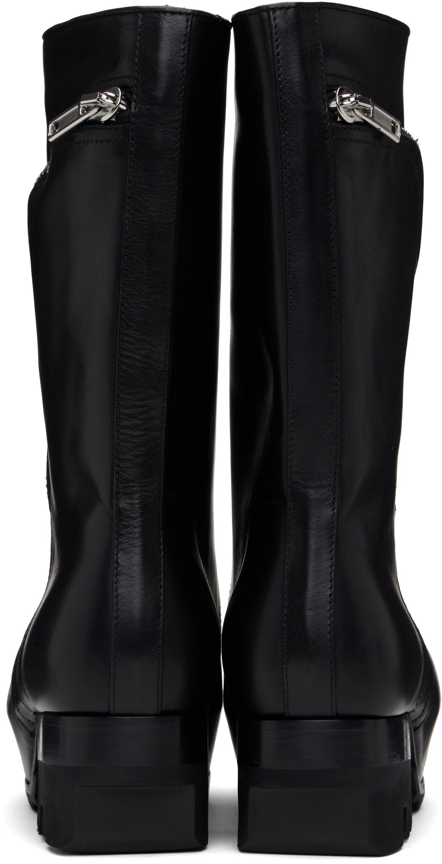 Plašči Rick Owens Rick Owens Hollywood Bauhaus Ballast Pull Boots Črna | RP01E7872 LOO, 1