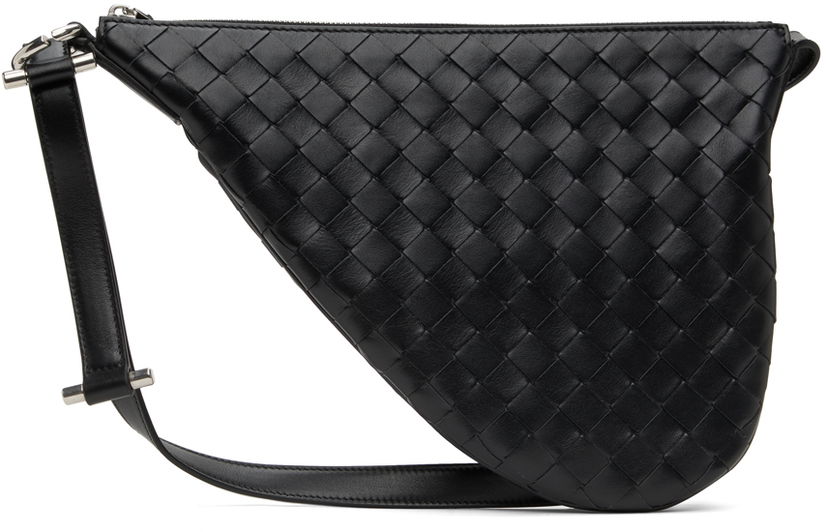 Torba za čez ramo Bottega Veneta Bottega Veneta Small Virgule Crossbody Bag Črna | 755863 V2HL1