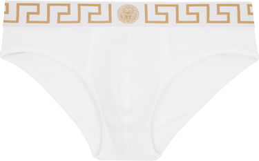 Boksarice Versace Three-Pack Briefs With Greca Border Siva | AU10327_1A10011, 3