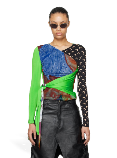 Majica Marine Serre Shelter Draped Blouse Zelena | WTO049