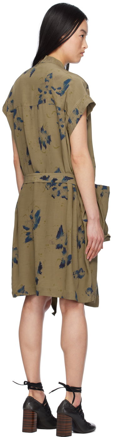 Obleke LEMAIRE Lemaire Asymmetrical Minidress Zelena | DR1063 LF1262, 2