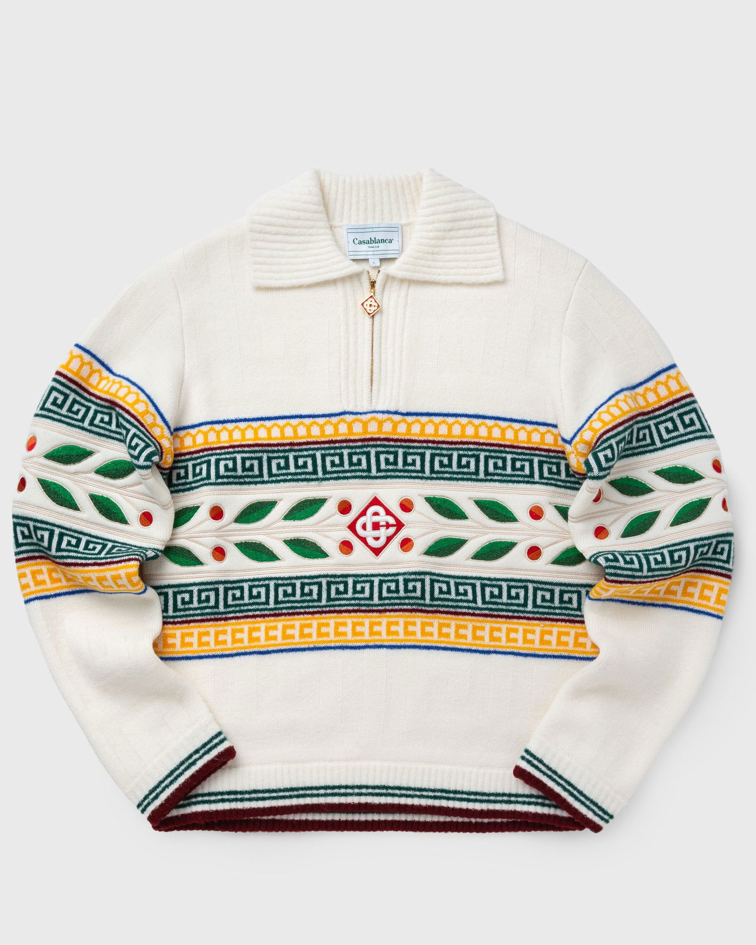 Pleteni pulover Casablanca LAURIEL OLYMPIQUE JUMPER Zelena | MF24-KW-773-01, 0