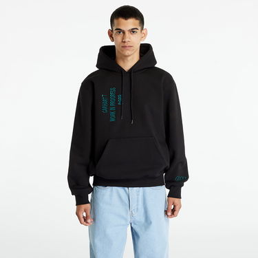 Pulover Carhartt WIP Hooded Signature Sweat Black Črna | I032164.89XX, 0