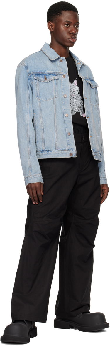 Jakna We11done We11done Embroidered Denim Jacket Modra | WD-DJ1-24-367-U-IC, 3