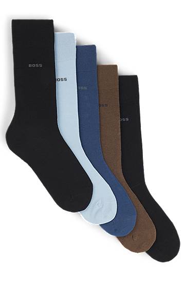 Nogavice BOSS Five-Pack of Cotton-Blend Regular-Length Socks Večbarvna | 50503575, 0