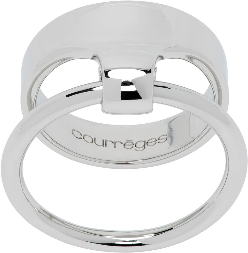 Prstan Courrèges Polished Double Band Ring Kovinski | 324ABG025LA0001