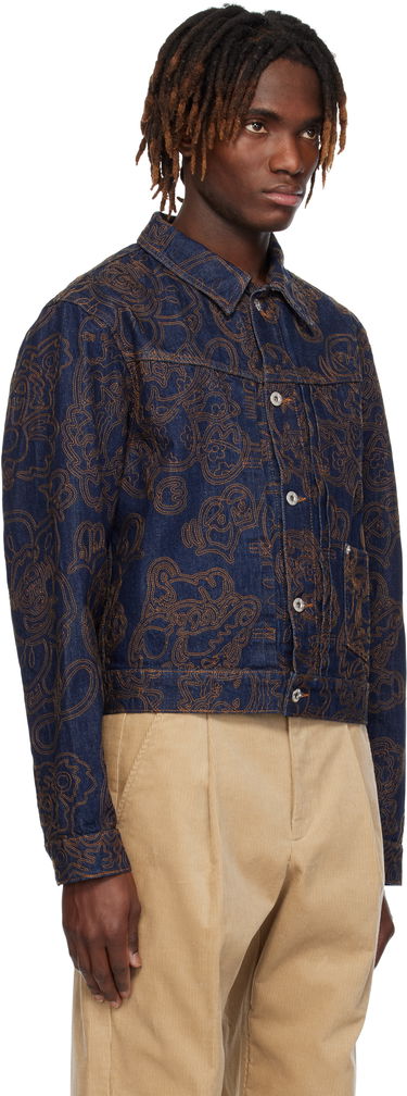 Jakna KENZO Kenzo Paris VERDY Edition Embroidered Denim Trucker Jacket Modra | FF55DV3096V1, 1
