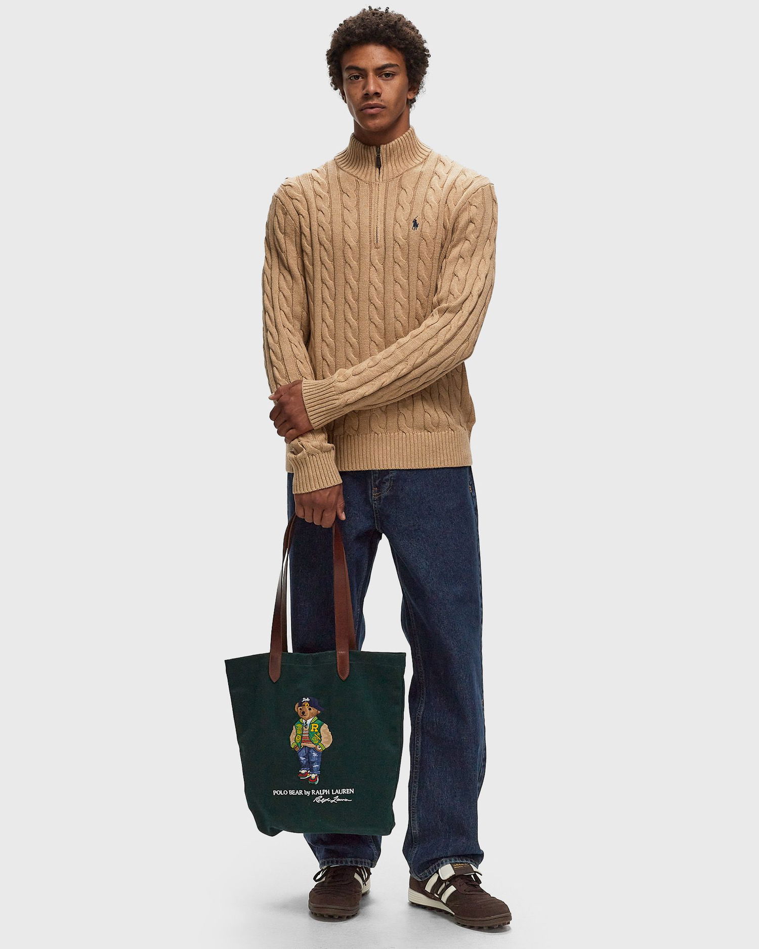 Pleteni pulover Polo by Ralph Lauren Long Sleeve Pullover Sweater Rjava | 710810841003, 1