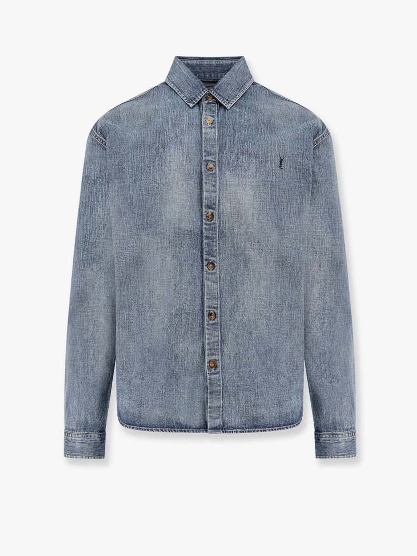 Srajce Saint Laurent Saint Laurent Denim Shirt Modra | 823437Y14MJ4248