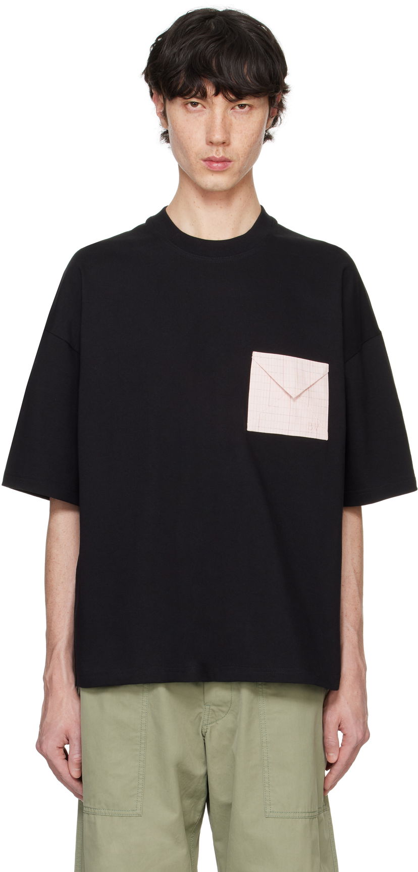 Majica Bottega Veneta Pima Cotton Jersey Oversized T-shirt Črna | 804276 V4N50 1000