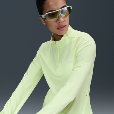Srajce Nike Swift Dri-FIT UV 1/4 Zip Running Top Rumena | HQ0499-701, 0