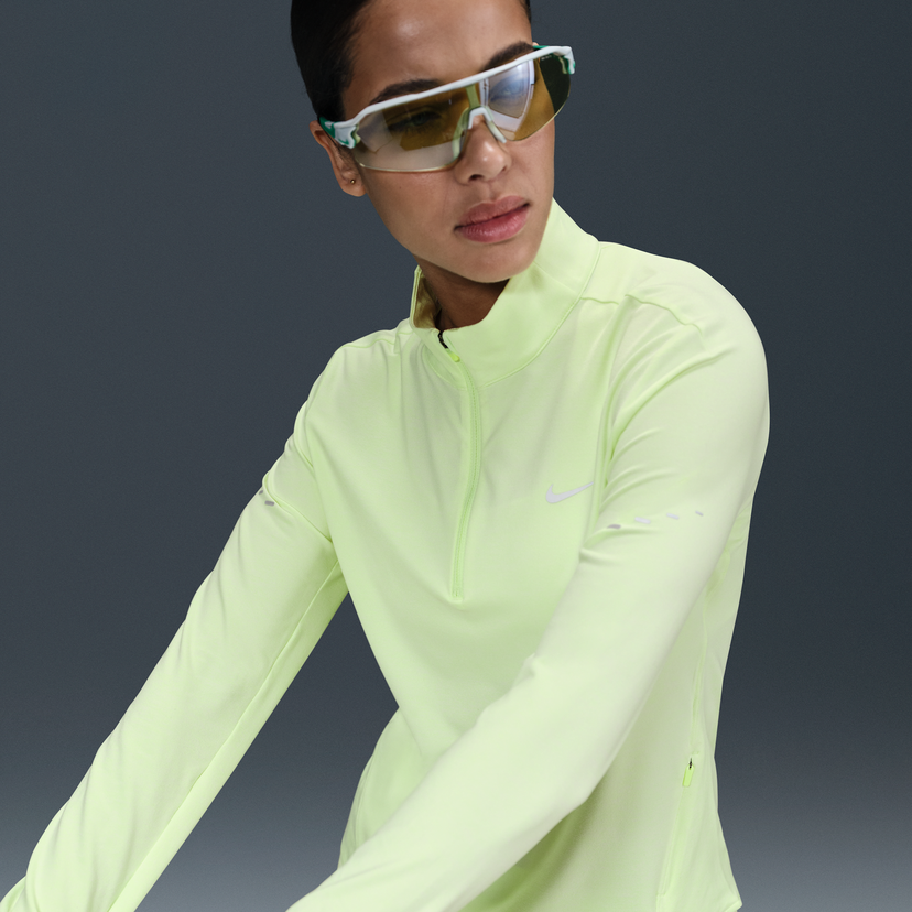 Srajce Nike Swift Dri-FIT UV 1/4 Zip Running Top Rumena | HQ0499-701