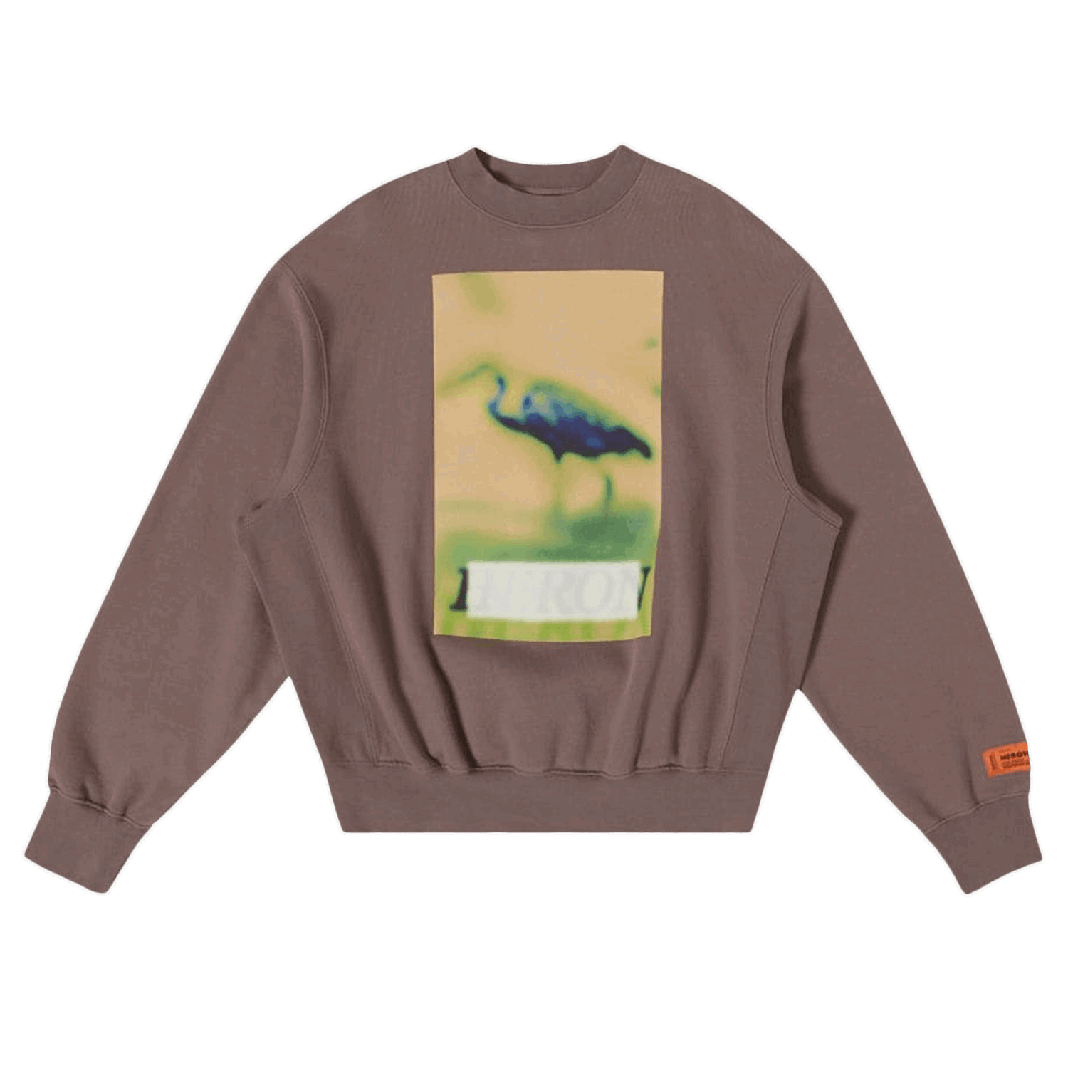 Pulover HERON PRESTON Censored Print Crewneck Siva | HMBA020F22JER0030919, 0