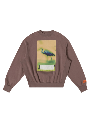 Pulover HERON PRESTON Censored Print Crewneck Siva | HMBA020F22JER0030919