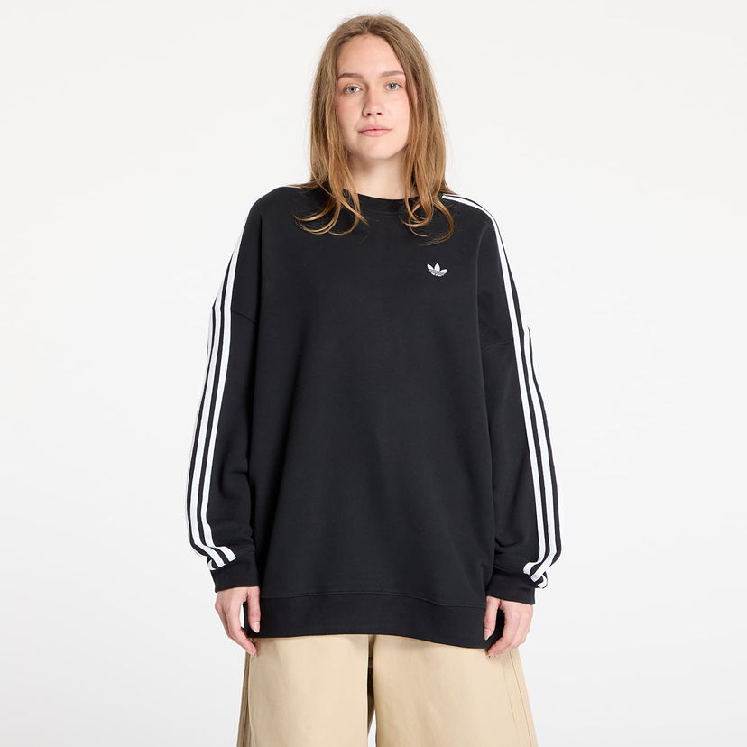Pulover adidas Originals Adicolor 3-Stripes Adilenium Sweatshirt Črna | JX5285