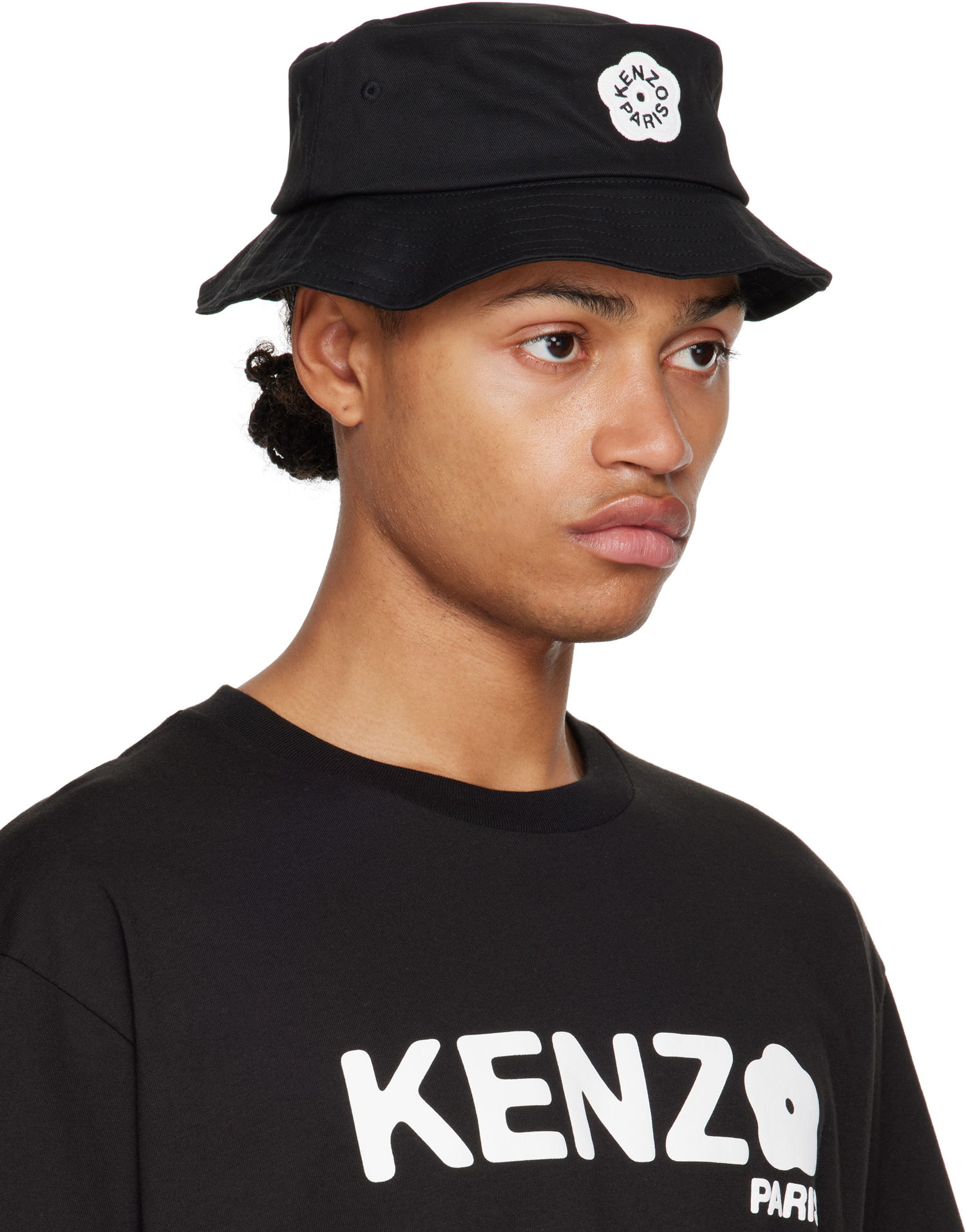 Pulover KENZO Logo Patch Bucket Hat Črna | FF58AC414F34, 1