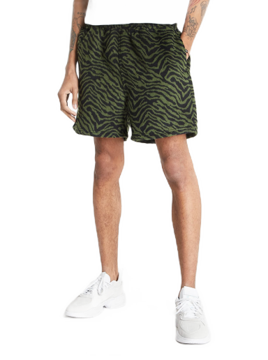 Kratke hlače Pleasures Breaker Fuzzy Stripe Shorts Zelena | P22SP002 green