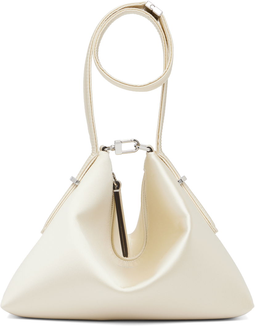 Torbica TOTEME TOTEME Bevel Satin Wristlet Clutch Bela | 253-WAL0090-FB0227