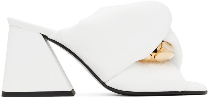 Superge in čevlji JW Anderson JW Anderson Chain Twist Mules Bela | ANW40090A