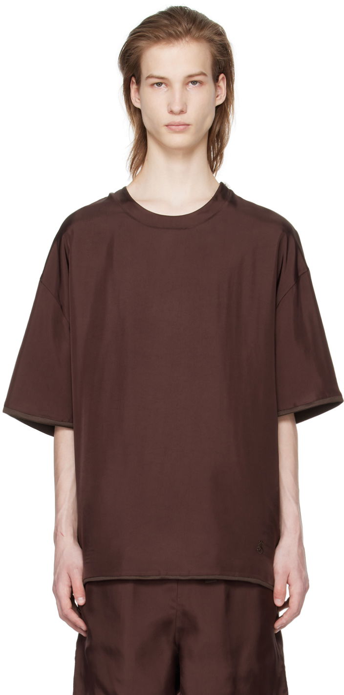Majica Jil Sander Reversible T-Shirt Bordo | J22GC0164_JTN323