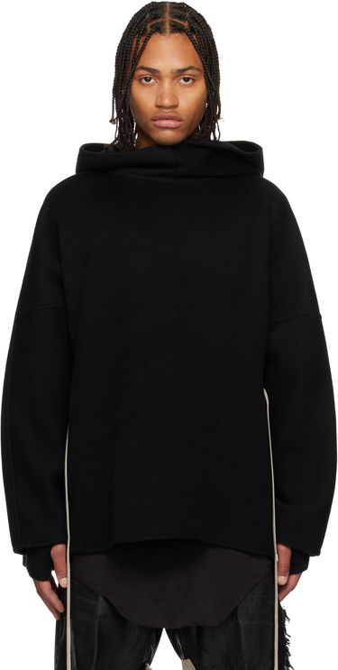 Pulover Rick Owens Concordians Cashmere Tunic Hoodie Črna | RR02E1502 DWS, 0