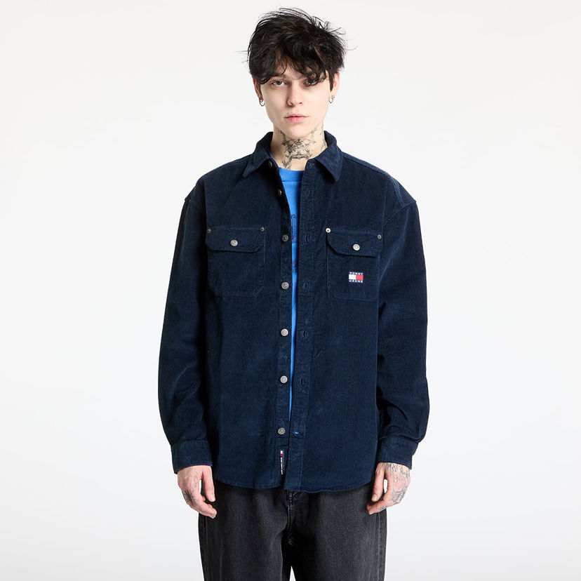 Srajce Tommy Hilfiger Tommy Jeans Relaxed Cord Shirt Mornarica | DM0DM20671 C1G