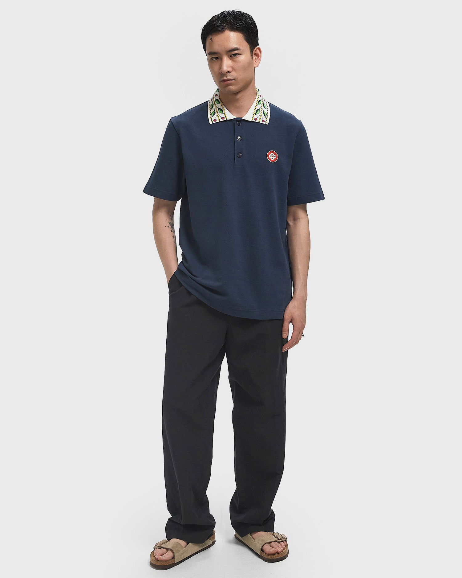 Polo majica Casablanca Laurel Pique Polo Shirt Mornarica | MPF25-JTP-243-02, 1
