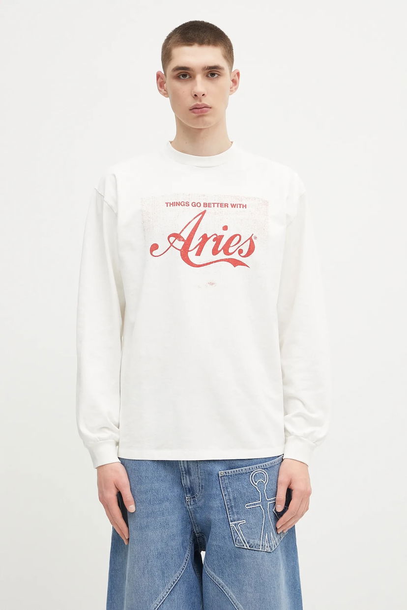 Majica Aries Aries Faded Cola LS Tee Long Sleeve T-Shirt Bela | AR6265203