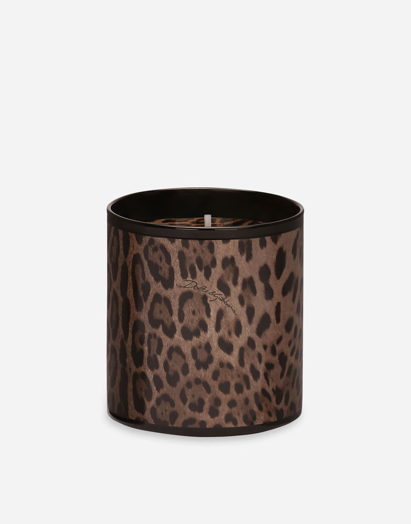 Sveče Dolce & Gabbana Dolce & Gabbana Patchouli Leopard Print Glass Candle Rjava | TCC159TCAG3UL026
