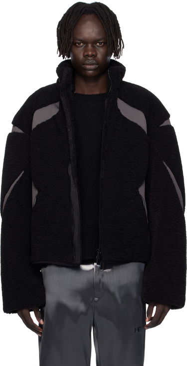 Jakna HELIOT EMIL Custo Fleece Jacket Črna | AW25_M_02_139_BLK01_CO, 0
