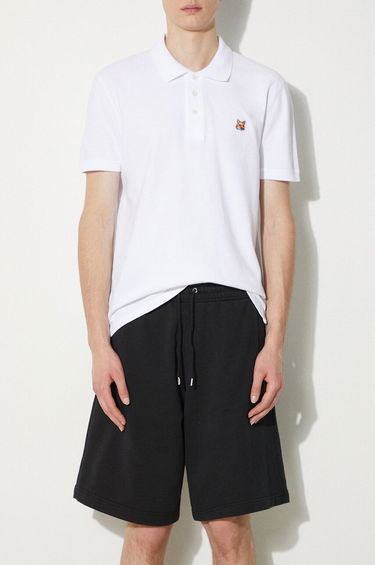 Polo majica MAISON KITSUNÉ Maison Kitsuné Bold Fox Head Patch Oversize Jog Shorts Bela | MM01121KM0001, 0