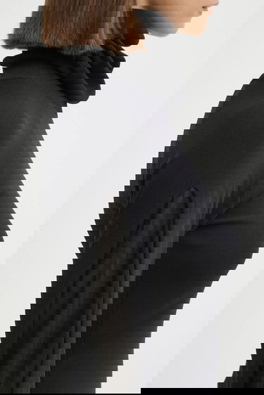 Pleteni pulover Y-3 Y-3 Hooded Knit Turtleneck Top Črna | JX2301, 4