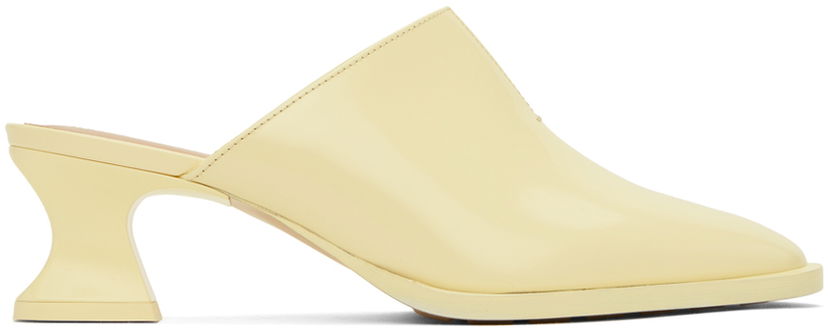Superge in čevlji Bottega Veneta Cha-Cha Sculpted Heel Mules Rumena | 787035 V4BO0